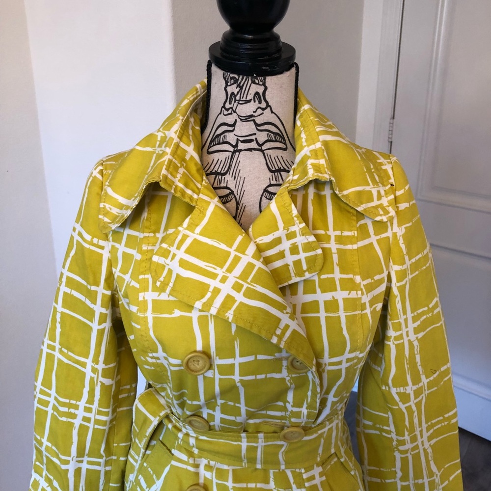 Chartreuse Trench coat